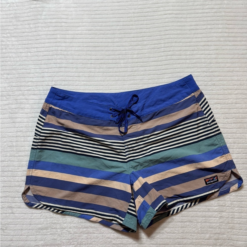 Patagonia Blue And White Striped Shorts